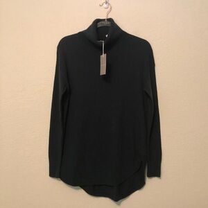 Chelsea 28 Sweater Turtleneck Green Ponderosa New NWT XXS Wool & Cashmere Blend